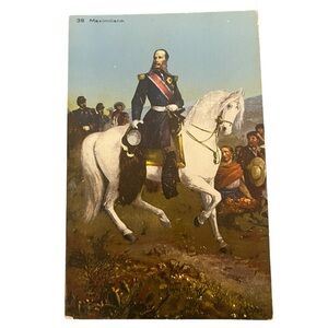 Antique Early 1900s Emperor Maximiliano of Mexico Postcard Republica Mexicana